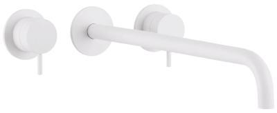 Robinetele de baie încorporate Waterevolution Flow cu 3 orificii, finisaj mat alb, cu gură de descărcare de 25, T1163FBR-25.
