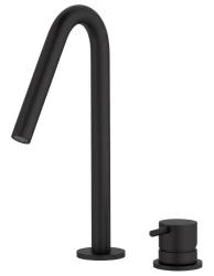 Robinetul de baie Waterevolution Flow cu 2 orificii, de culoare neagră mată, cu un mic jet de 120mm, cod T1121VPR.