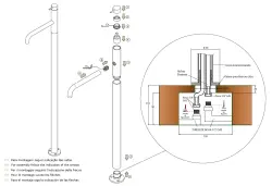 Robinetul de baie WaterEvolution Flow, în culoare alb mat, cu bază liberă T113BR