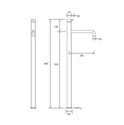 Robinetele de baie autonome Waterevolution Flow, finisaj mat alb T134BR