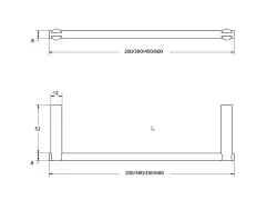 Suport pentru prosop Waterevolution S22, 30 cm, din oțel inoxidabil, A411IE.
