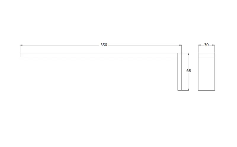 Suport pentru prosop Waterevolution Deep, 35 cm, alb mat, A215BR.