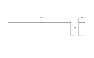Suport pentru prosop Waterevolution Deep, 35 cm, crom, A21501.
