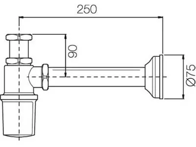 Sifonul clasic de cupru PB Unix din metal inoxidabil 1208676962.