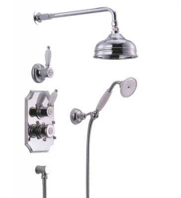 Huber Victorian Set de duș încorporat termostatic 20cm cu duș de ploaie Crom 1208679122