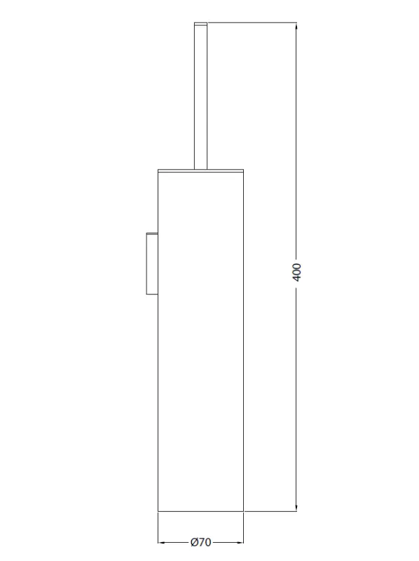 Setul de perii de toaletă Waterevolution Deep, de culoare neagră mată, este independent