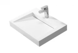 Chiuvetă Solid-S Quatra din material solid surface, alb mat, fără orificiu pentru robinet, 60x45,5cm 1208775682.