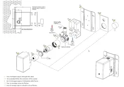 Waterevolution Flow termostat de duș încorporat cu 2 ieșiri, negru mat, cu rozetă rotundă, 1208778072.