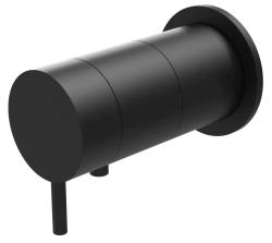 Waterevolution Flow termostat de duș încorporat cu rozetă rotundă, negru mat 1208778082 T142TBPR