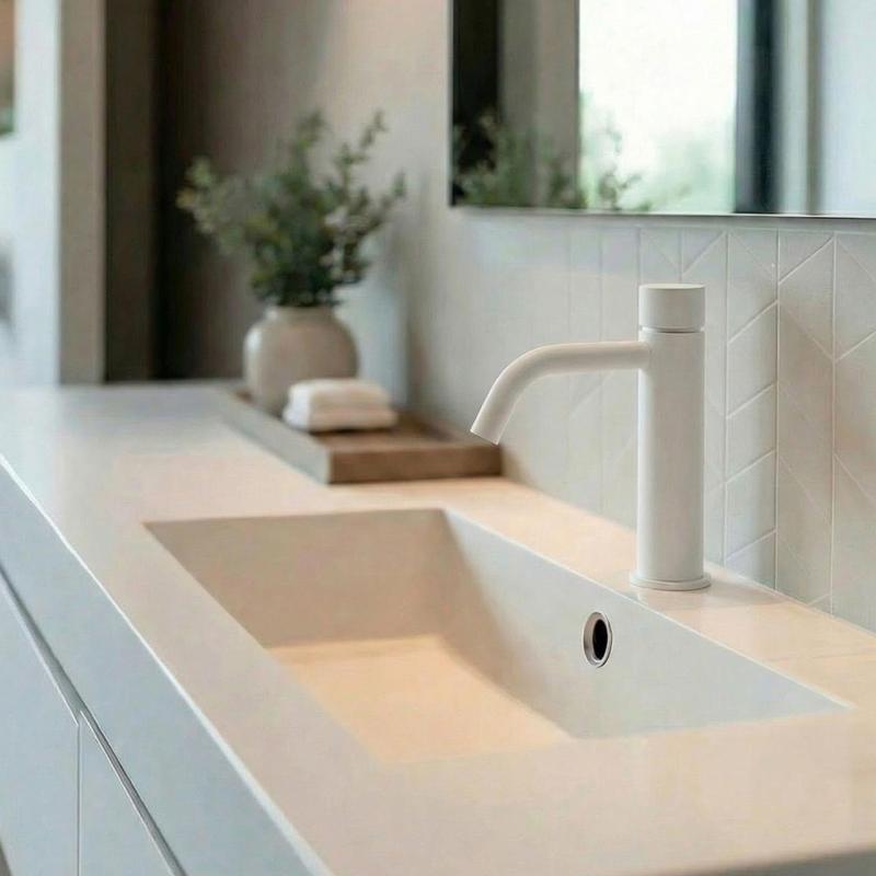 Robinetele cu robinet de apă Waterrevolution Flow, cu închidere automată, culoare alb mat T110TPBR