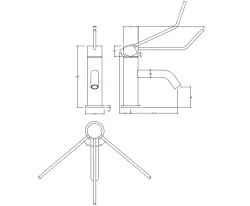Robinetele pentru chiuvetă Waterevolution Flow, inclusiv dopul cu clic, culoare alb mat T111BR.