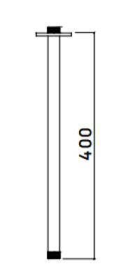 Waterevolution flux suport plafon 40cm mat alb T164540BR