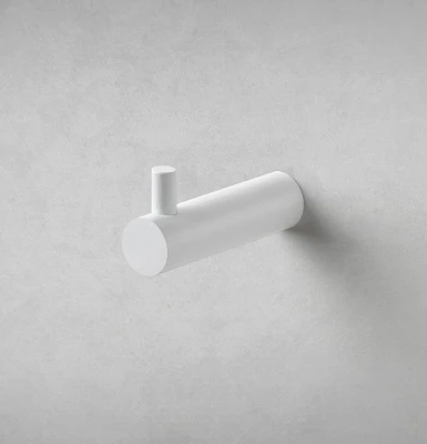 Ceasul de baie Waterevolution Flow, cu cârlig pentru prosoape, culoare alb mat, A150BR.