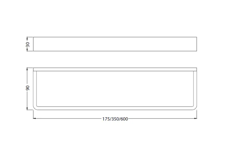 Suport pentru prosop Waterevolution Deep, 60 cm, alb mat A212BR.