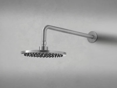 Duş principal Waterevolution Flow de 200mm cu racordare la perete complet din oțel inoxidabil T1641IE.