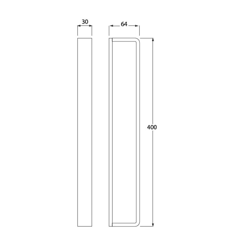 Suport pentru prosoape vertical adânc Waterevolution Deep, 40cm, din oțel inoxidabil A216IE