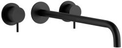 Ce trebuie tradus în română este următorul text: Robinet incorporat Waterevolution Flow cu 3 găuri pentru chiuvetă, de culoare neagră mată, cu băț de 25 cm T1163FPR-25.