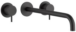 Robinetele de baie încorporate Waterevolution Flow, cu 3 orificii, negre mate, cu ieșirea de 21 de centimetri, T1163FPR-21.