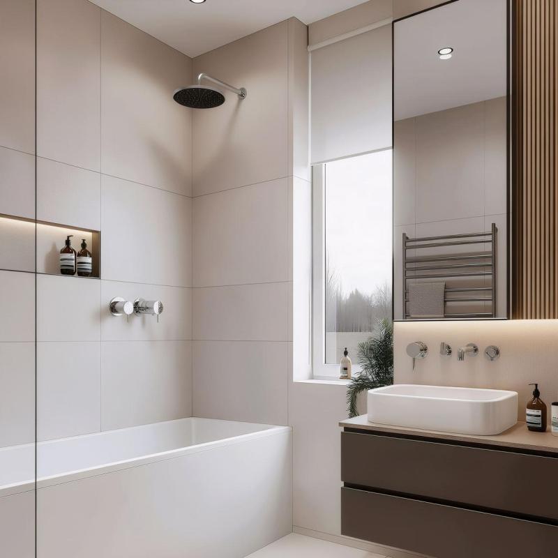 Waterevolution Flow termostat de duș încastrat rozetă rotundă crom T142TB01