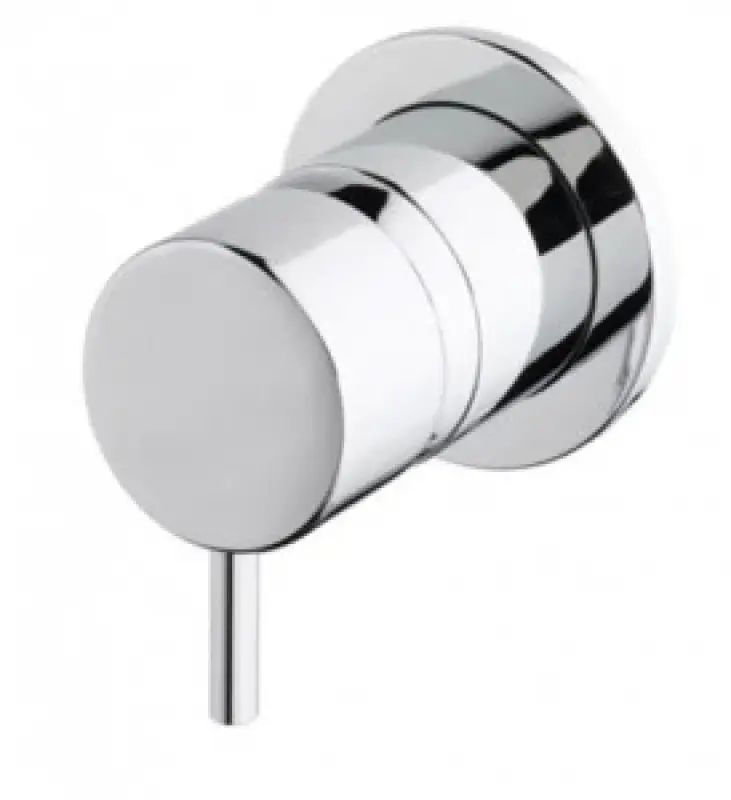 Waterevolution Flow incastrabil cu 3 cai, robinet rotund cromat T1483S01