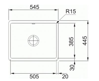 Franke chiuvetă Fraceram Kubus KBK110.50 Magnolia submontare 1260335880