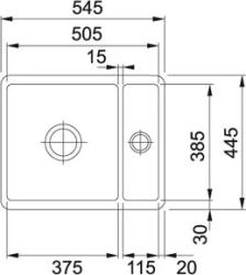 Franke chiuvetă Fraceram Kubus KBK160 Onyx submontare 1260335887
