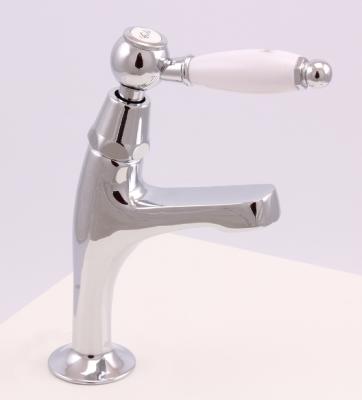 Robineta clasică PB cu maner alb de apă rece, model mic, cromată 1208854162