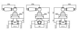 Setul clasic de duș încorporat PB cu robinet de comutare a căii de apă și mâner alb din oțel inoxidabil 1208854612.