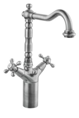 PB clasică cu robinet pentru chiuvetă ridicată, cu butoane puternice, cu țeavă de 18 cm, bronz 1208854992.