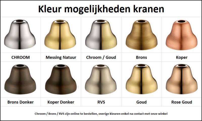 PB klassieke ingebouwde wandkraan met sterknoppen 16 cm uitloop Chroom 1208855042