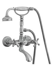 Set robinet clasic pentru cada cu butoane puternice, cromat, inclusiv duș manual 1208855152.