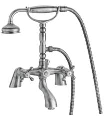 Setul clasic de robinet PB pentru cada, cu butoane puternice, inclusiv duș manual, bronz 1208855222.