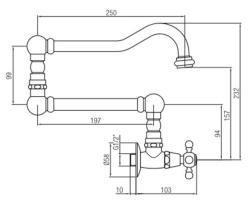 PB clasic încastrat în perete robinet cu buton puternic pentru apă rece și vârf pivotant lung din oțel inoxidabil 1208855732.