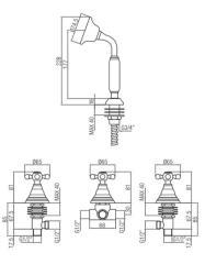 Setul clasic de margine a băii cu 4 orificii PB cu butoane puternice pentru combinația de umplere a băii Crom 1208855832.