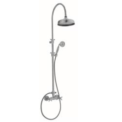 Setul clasic de duș PB cu butoane puternice, cu coloană de duș telescopica și duș de ploaie, bronz, 1208855902.