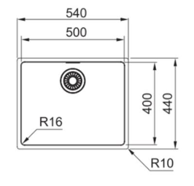 Franke Maris MRX 110.50 chiuvetă din oțel inoxidabil 50x40 sub-blaturi 1220527792