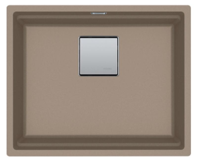 Franke Kubus KNG 110.52 chiuvetă 52x42 granit taupe montaj sub blat 125.0512.505