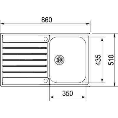 Franke Argos AGX 211-86 chiuvetă din inox cu scurgător 860x510 montaj la nivel 127.0380.403