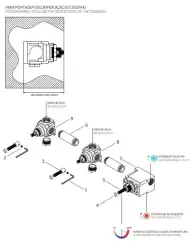 Waterevolution Flux încastrabil cu termostat pentru duș, cu 3 robinete de oprire, negru mat 1208916232.