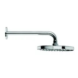 Duș principal Waterevolution Flow 200mm cu conexiune la perete din alamă periată T1641LE