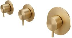 Waterevolution Flow termostat de duș incorporat cu 2 robinete de oprire, din aluminiu periat, 1208916452.