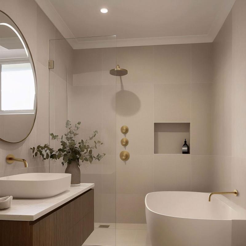 Waterevolution Flow termostat de duș încastrat cu 2 robinete de închidere din alamă periată 1208916452