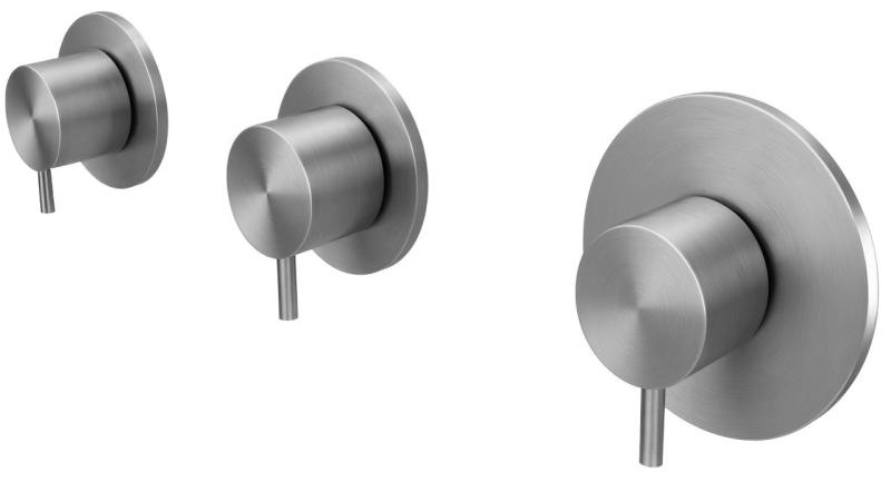 Waterevolution Flow termostat de duș încorporat cu 2 robinete de oprire complet din oțel inoxidabil 1208916472