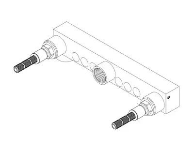 Waterevolution Cruz Robinet încorporat pentru chiuvetă Cruz 3-Găuri, cu ieșire de 15 cm, negru mat 1208916582