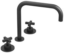 Robinetul de baie Waterevolution Cruz cu 3 găuri, finisaj negru mat, 1208916602.