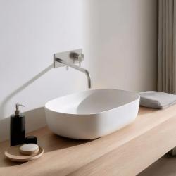 Waterevolution Flow baterie de chiuvetă încastrată cu placă de acoperire din oțel inoxidabil cu robinet de 25 cm T1161BIE-25