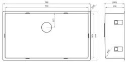 Lorreine 74SP este o chiuvetă mare din oțel inoxidabil cu dimensiunile de 74x40 cm, potrivită pentru montaj sub blat sau suprafață. Codul produsului este 1208920511.