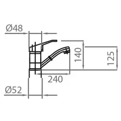 Caressi Basic Line Baterie de bucătărie Crom CABL110CH 1208920582