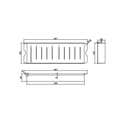 Caressi CACSD37 negru 35cm Coș de scurgere din oțel inoxidabil 1208920598