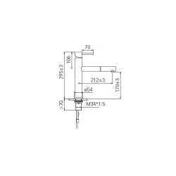 CARESSI Black Line Baterie de bucătărie cu un singur mâner din oțel inoxidabil negru cu duză detașabilă CA116BK U ECO 1208920652.